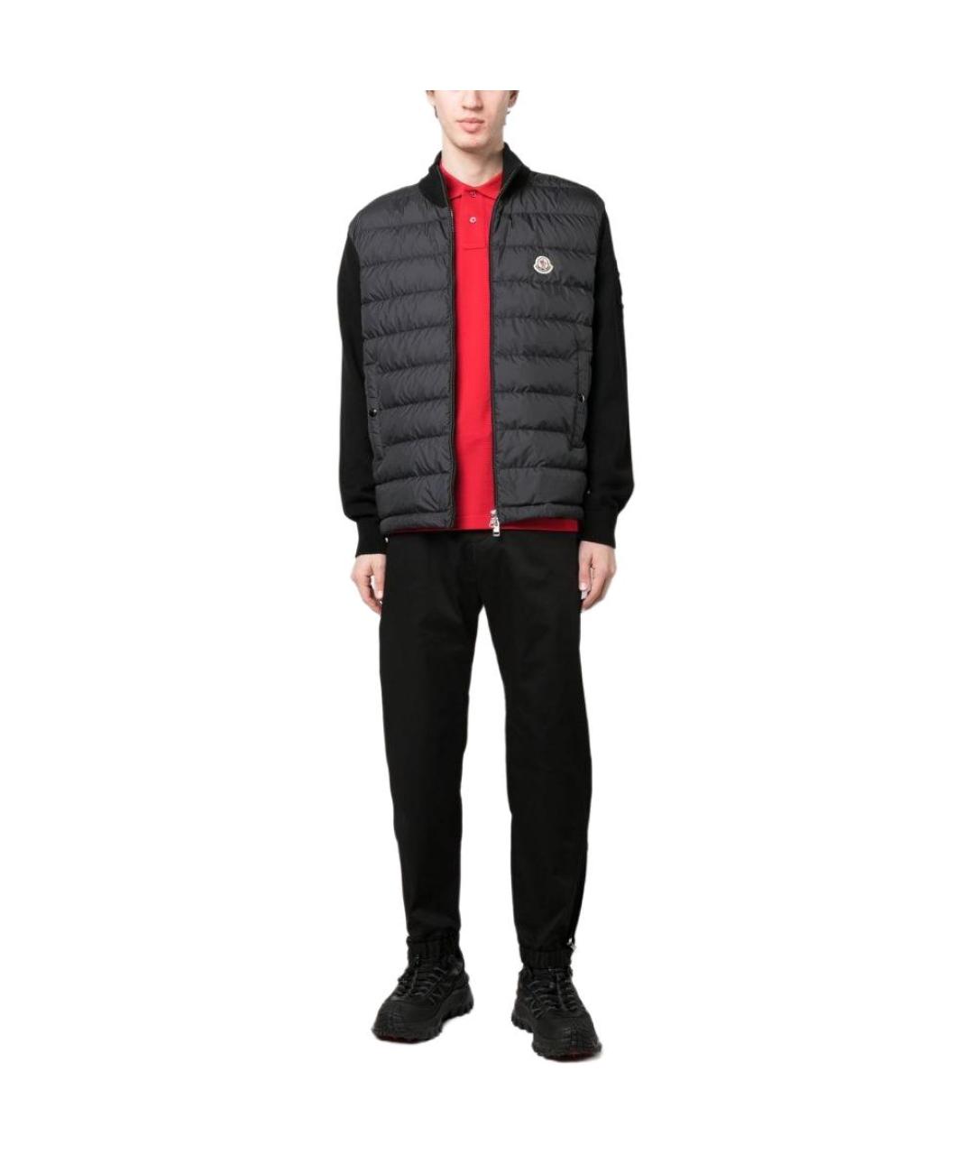 MONCLER Черный пуховик, фото 5