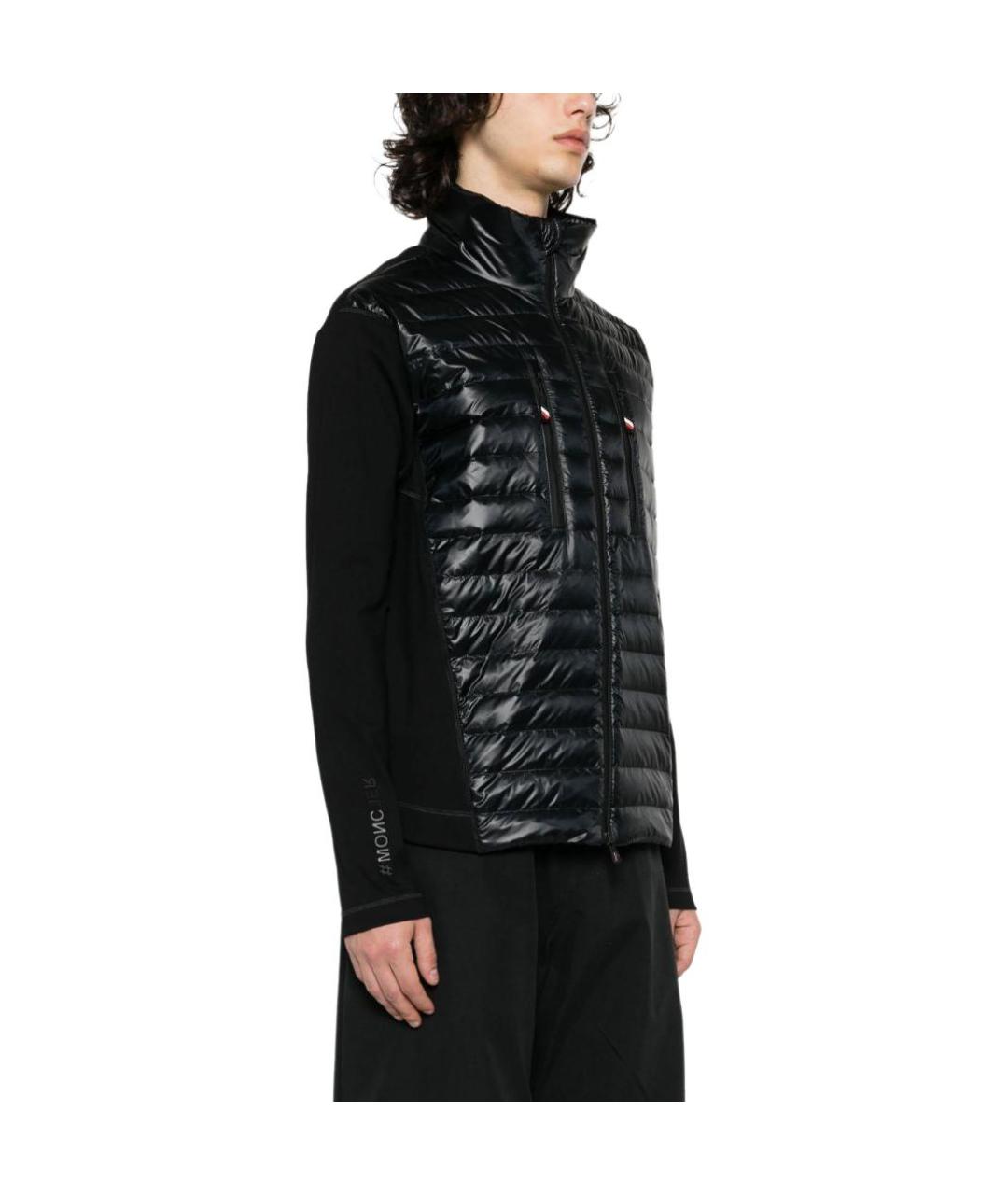MONCLER Черный пуховик, фото 4