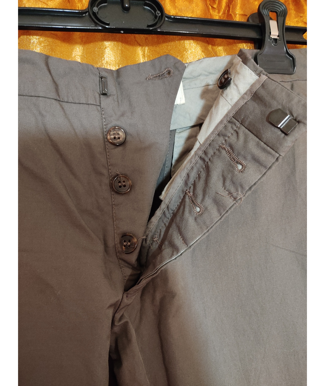 MARNI Серые хлопко-эластановые брюки чинос, фото 3