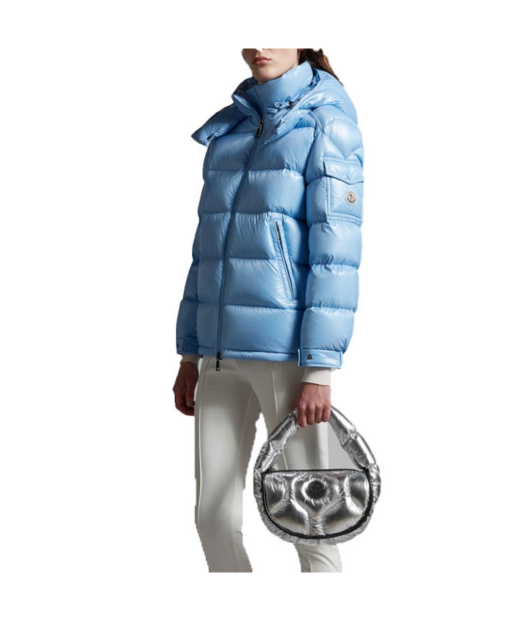 MONCLER Синий пуховик, фото 2