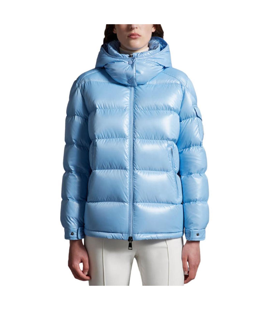 MONCLER Синий пуховик, фото 3