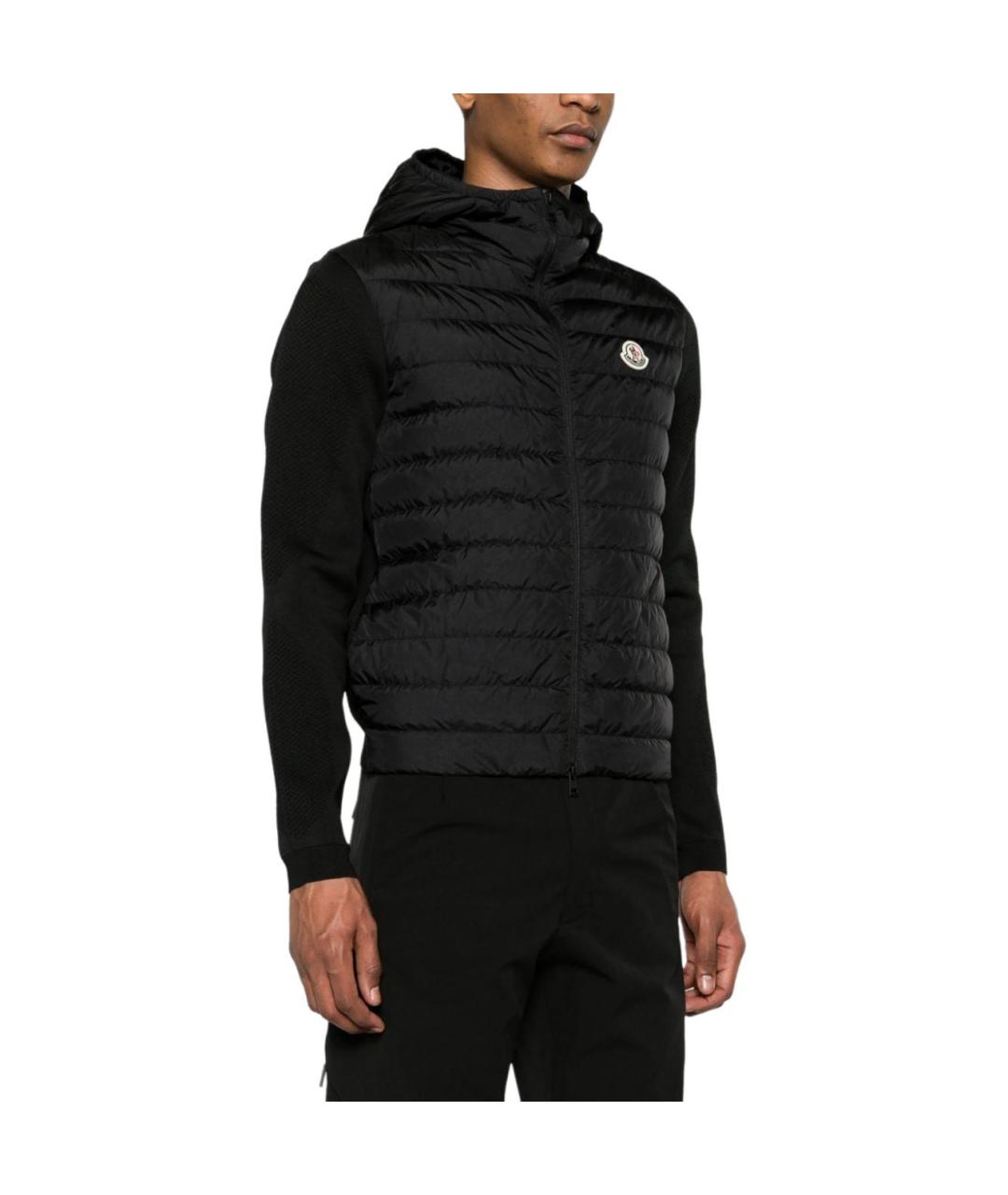 MONCLER Черный пуховик, фото 5