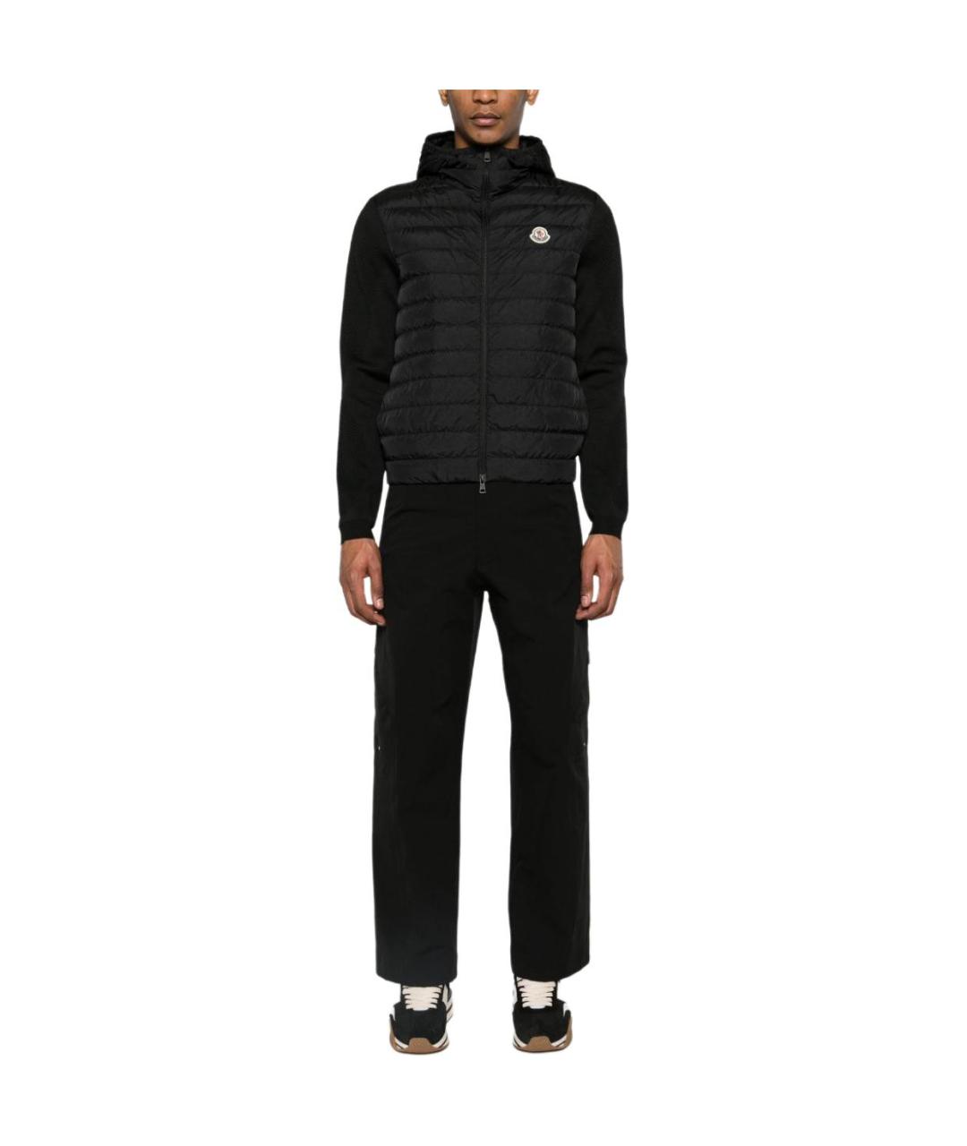 MONCLER Черный пуховик, фото 3