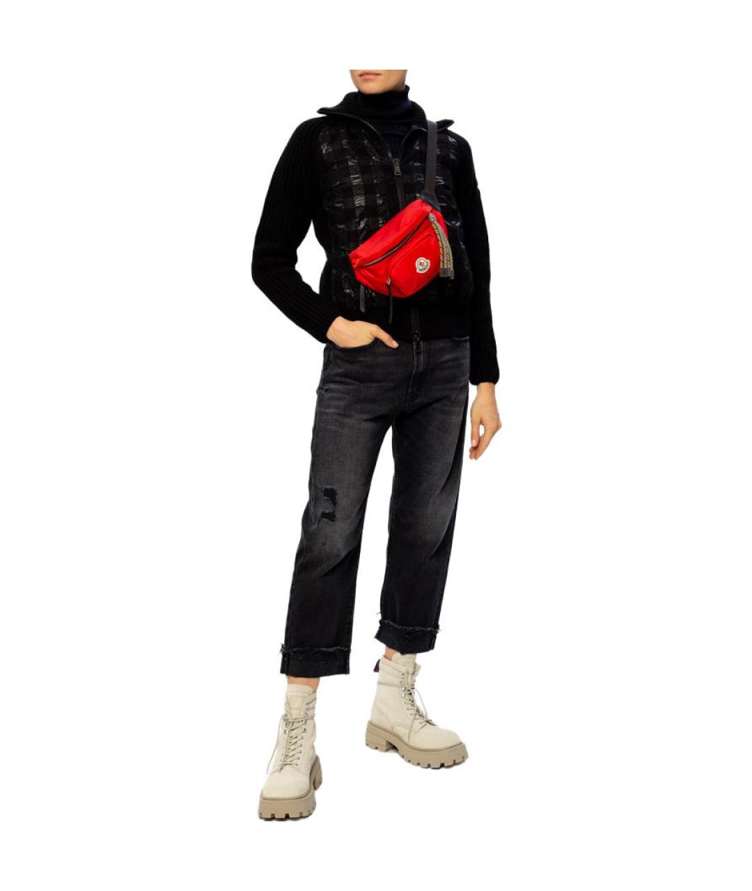 MONCLER Черный пуховик, фото 2