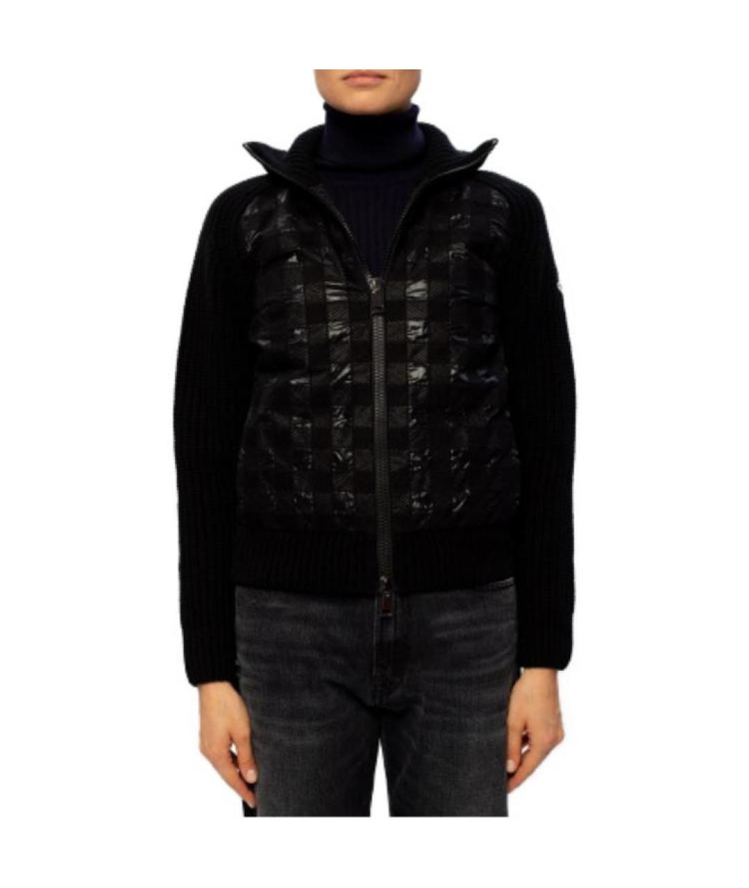 MONCLER Черный пуховик, фото 3