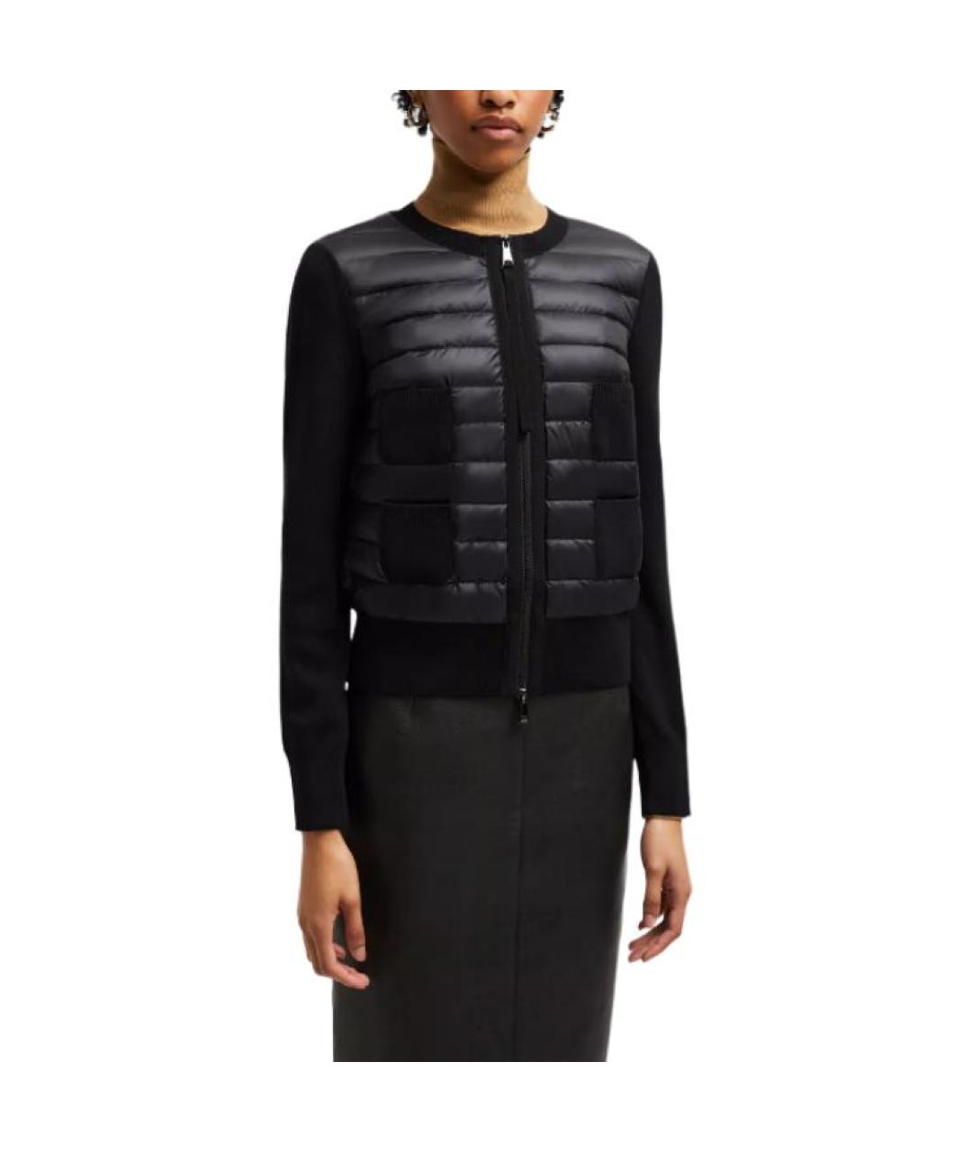 MONCLER Черный пуховик, фото 3