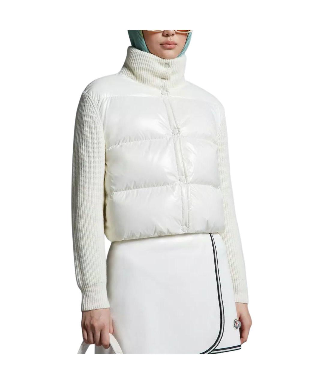 MONCLER Белый пуховик, фото 3