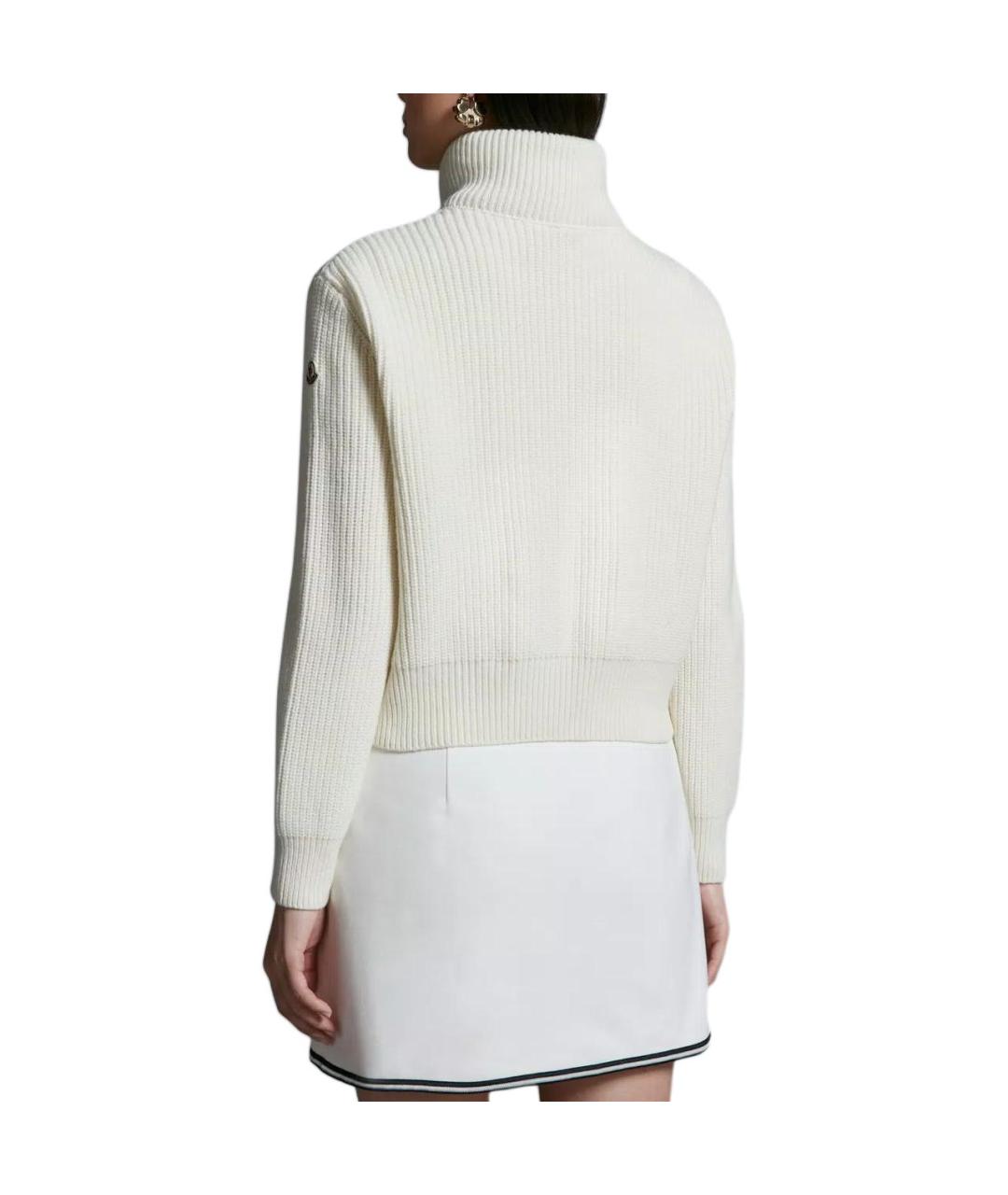 MONCLER Белый пуховик, фото 4