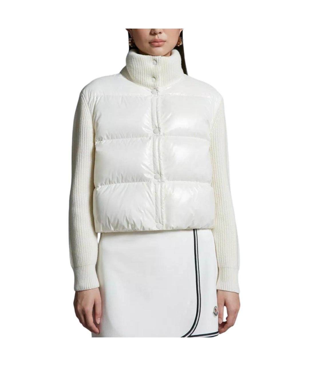 MONCLER Белый пуховик, фото 2