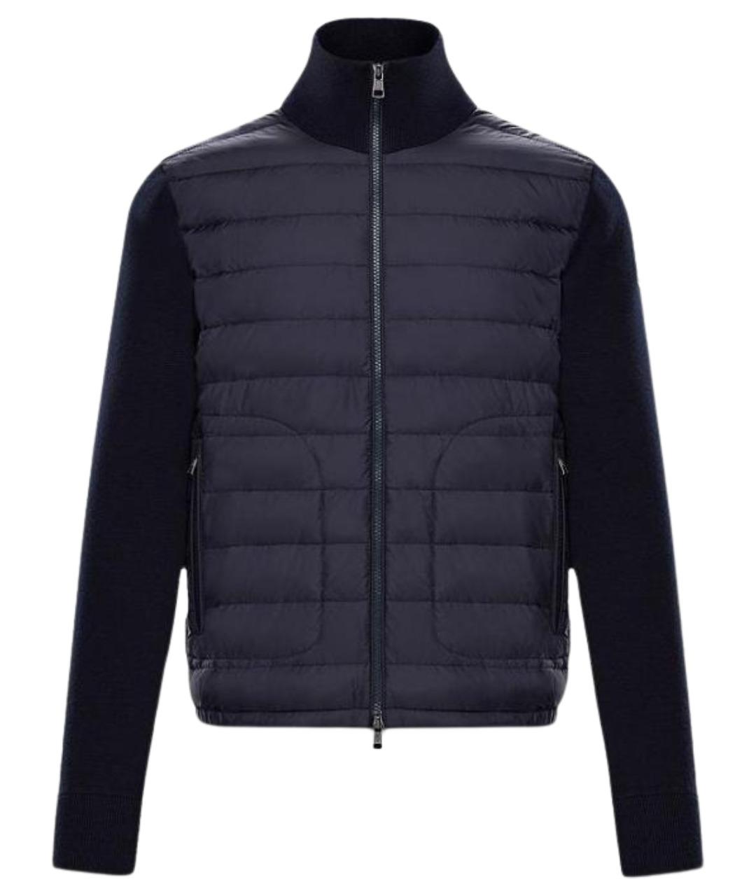 MONCLER Темно-синий пуховик, фото 1