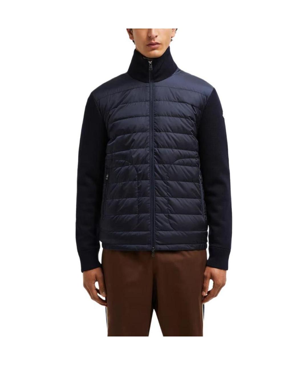 MONCLER Темно-синий пуховик, фото 4