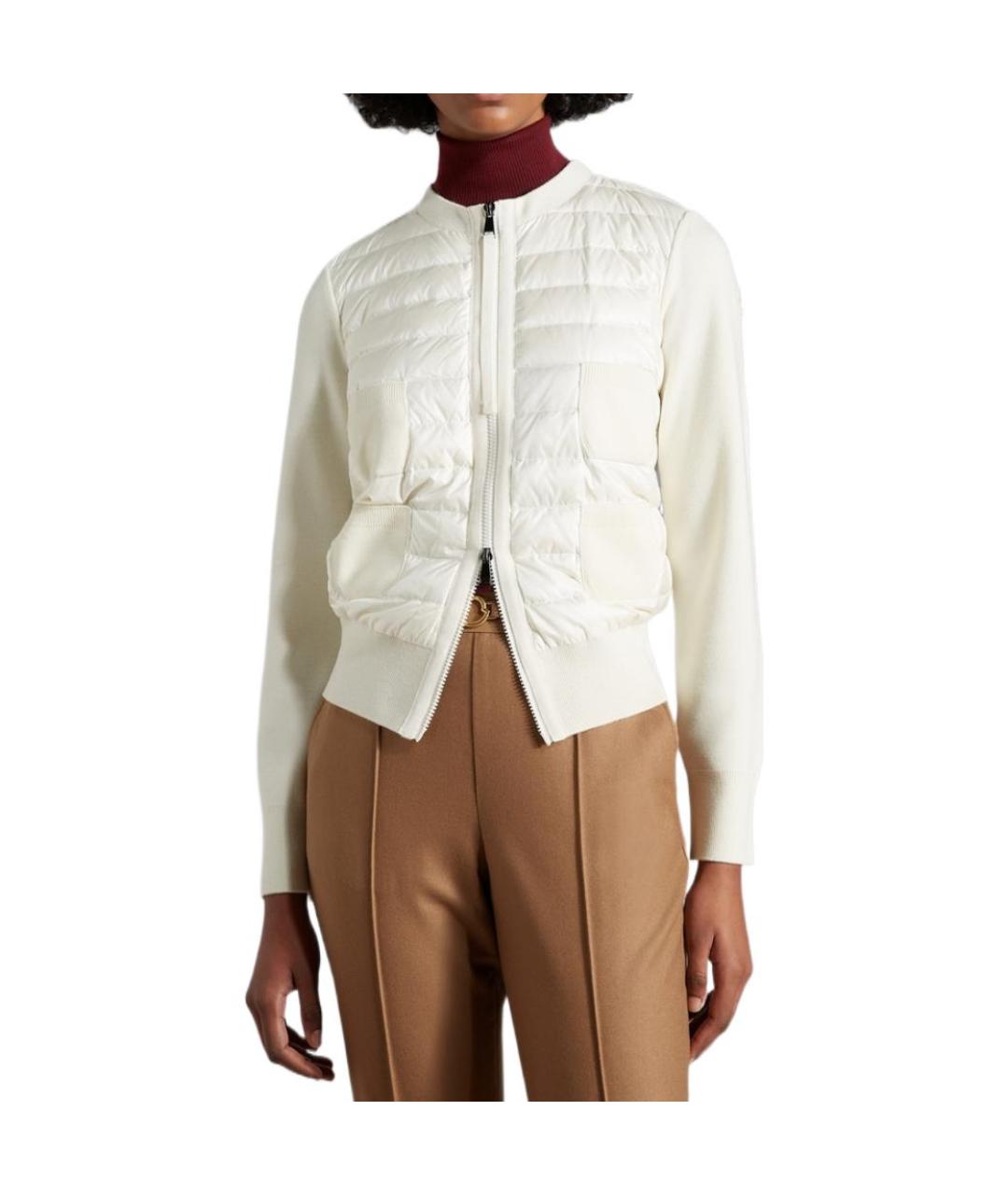 MONCLER Белый пуховик, фото 2