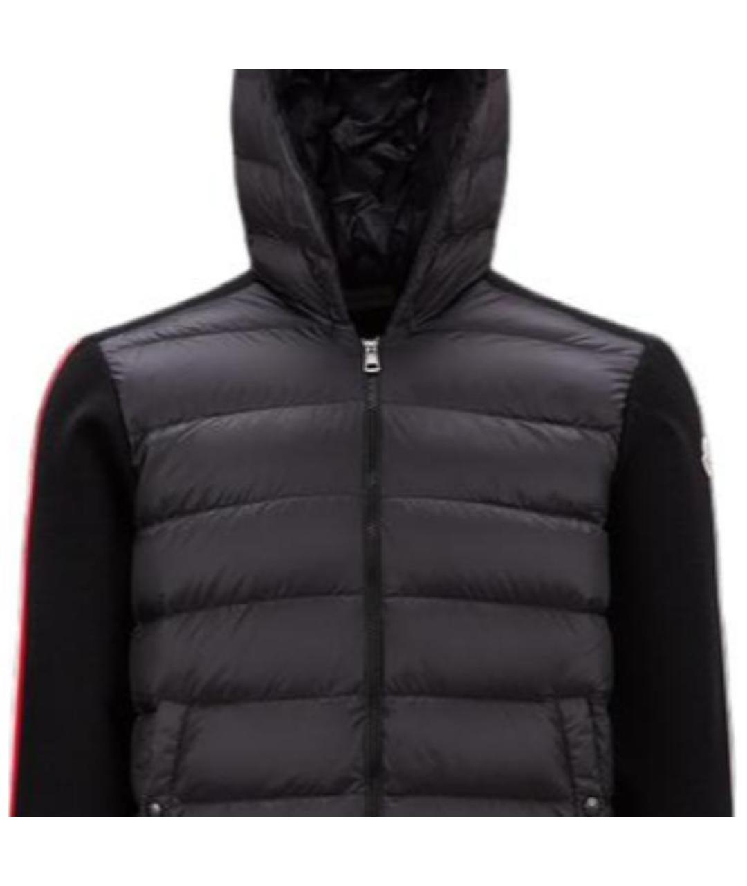 MONCLER Черный пуховик, фото 5