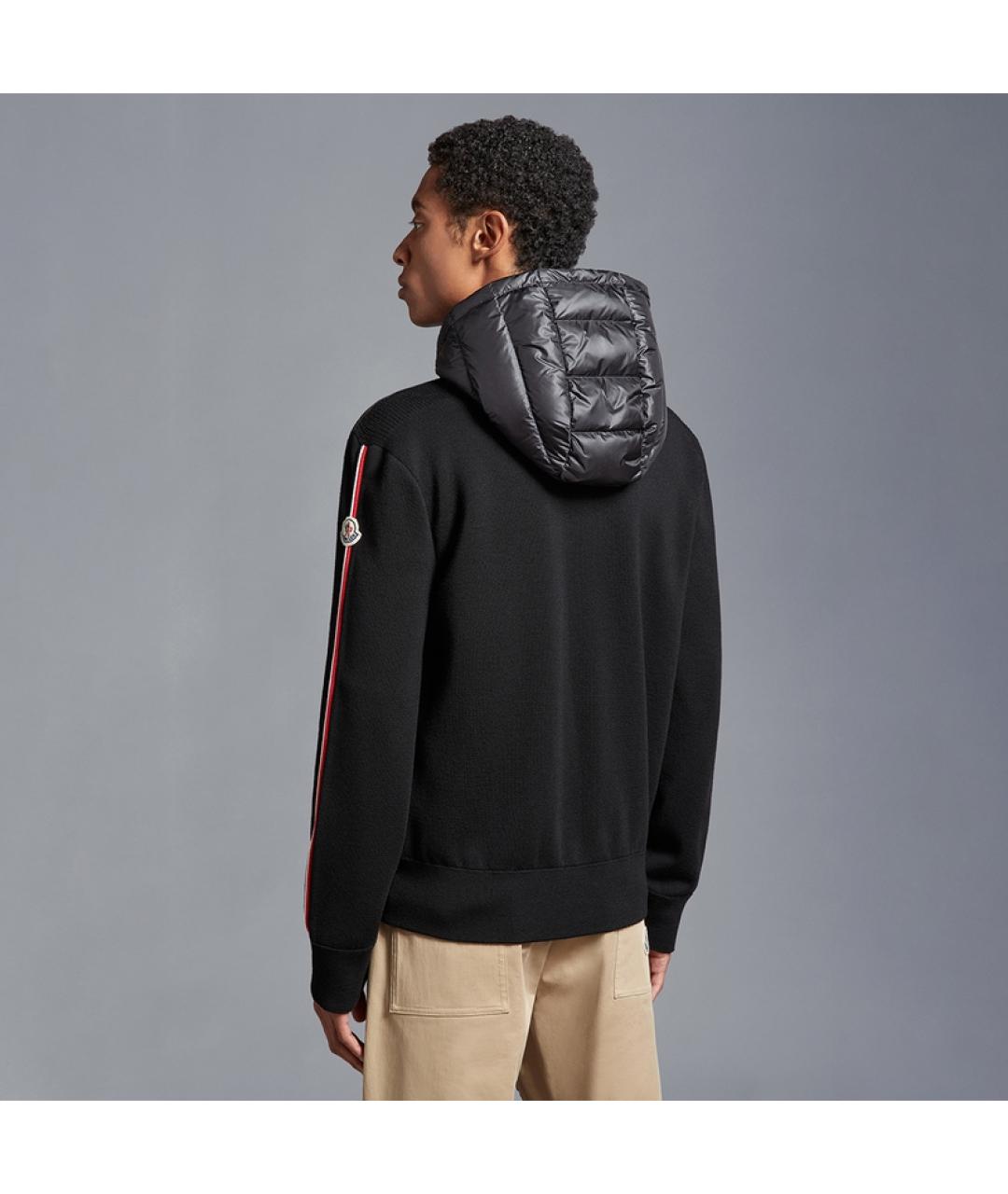 MONCLER Черный пуховик, фото 3