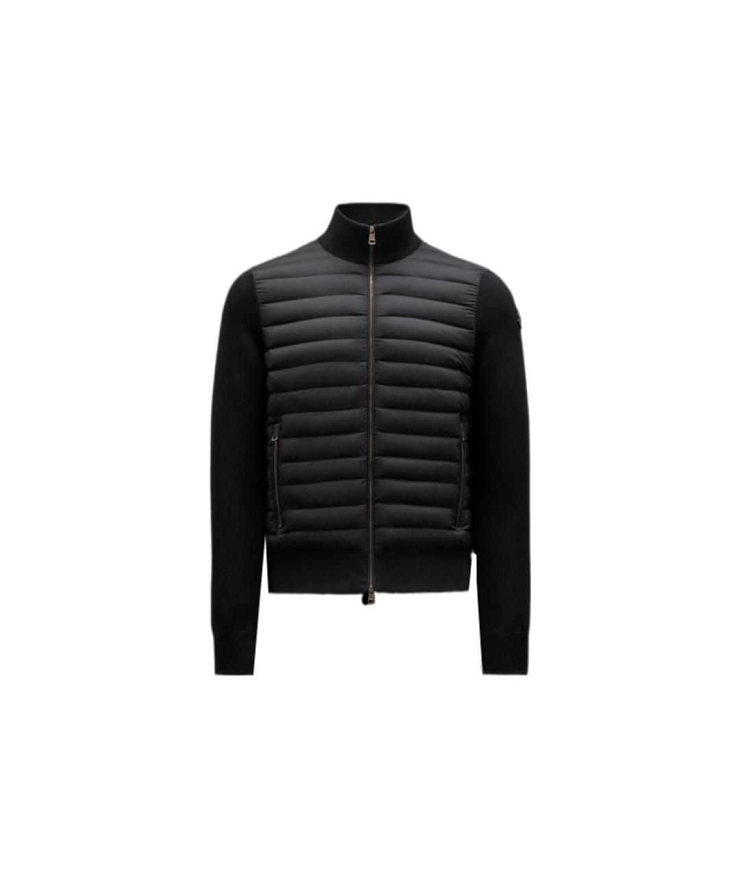 MONCLER Черный пуховик, фото 4