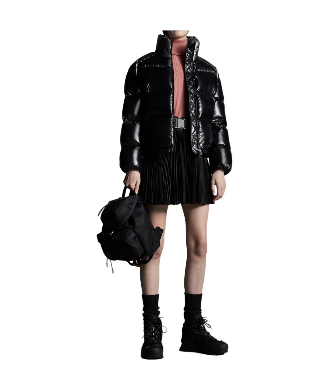 MONCLER Черный пуховик, фото 2