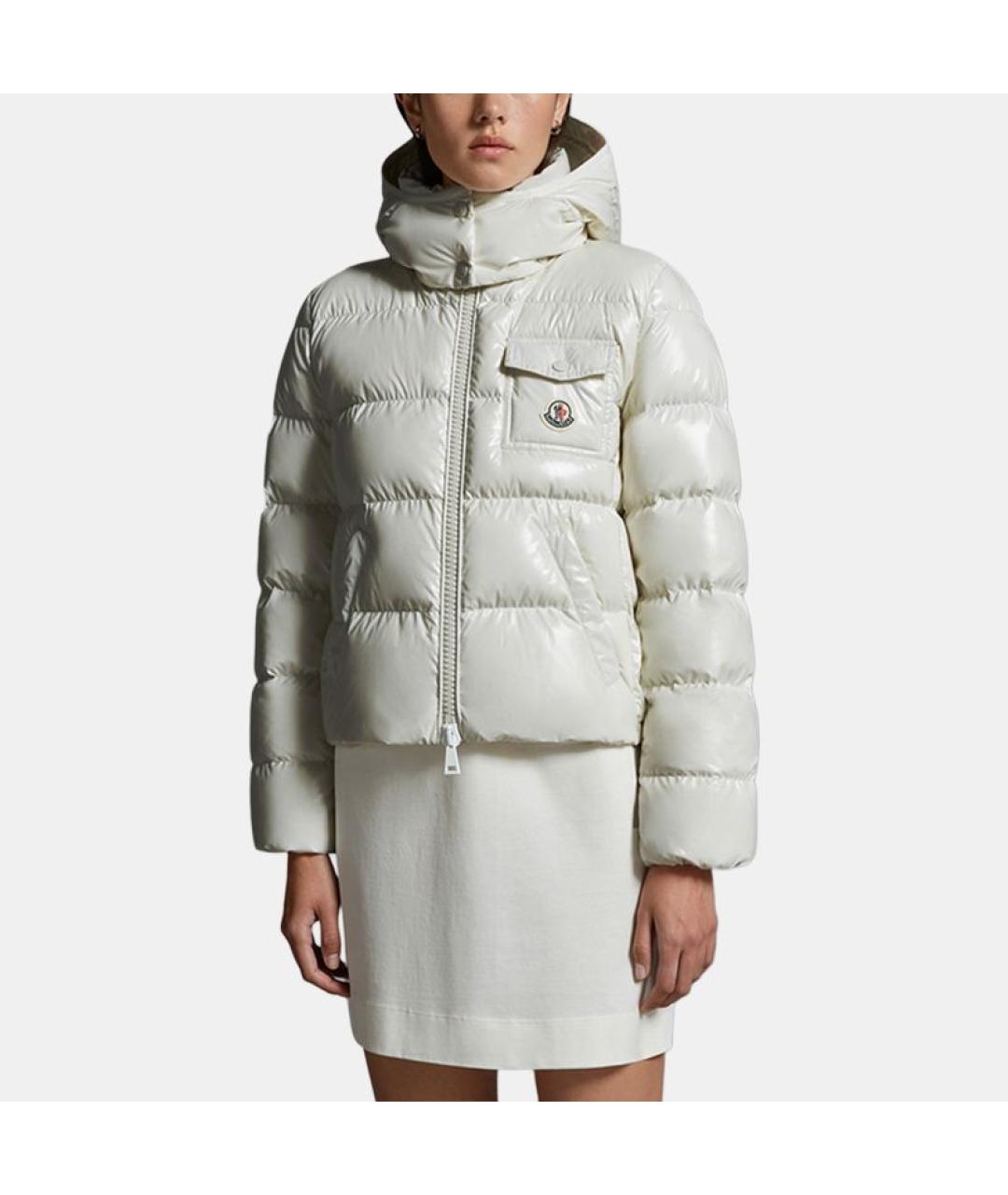 MONCLER Белый пуховик, фото 2