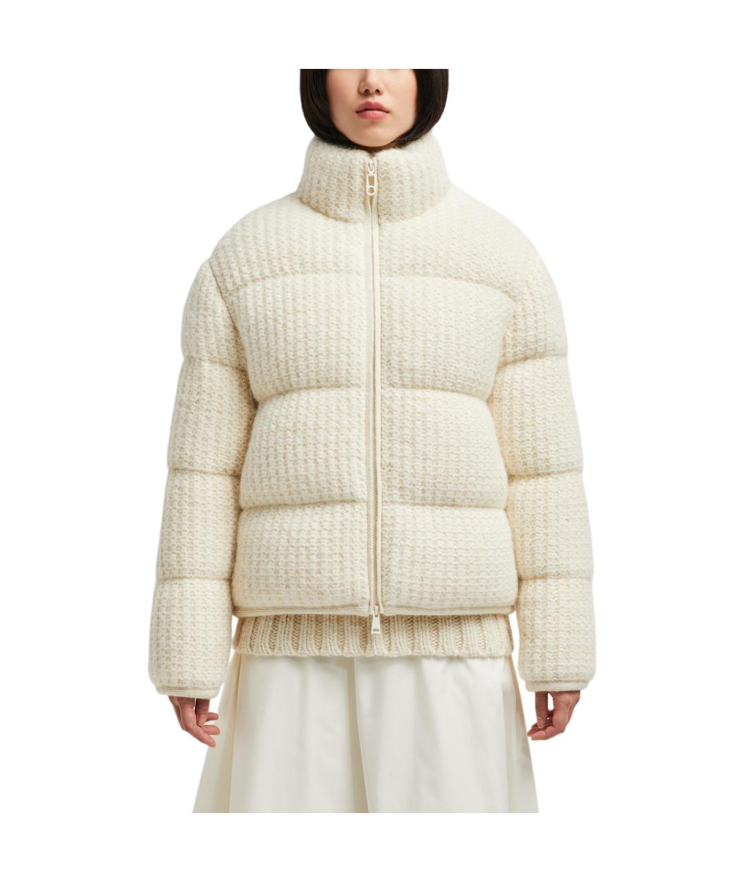 MONCLER Белый пуховик, фото 2