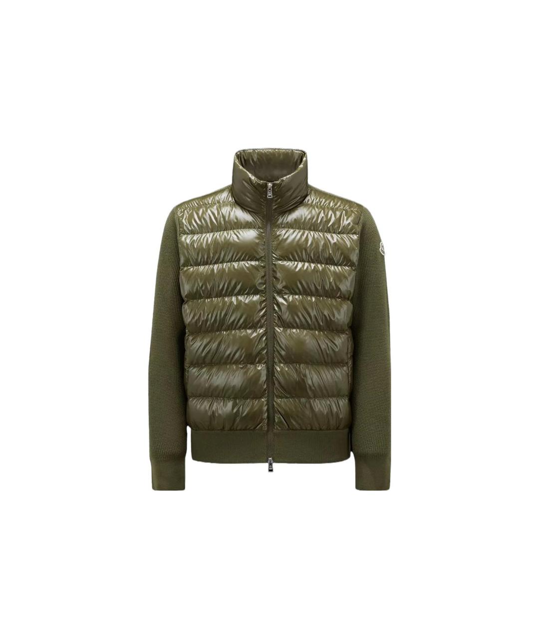 MONCLER Зеленый пуховик, фото 5