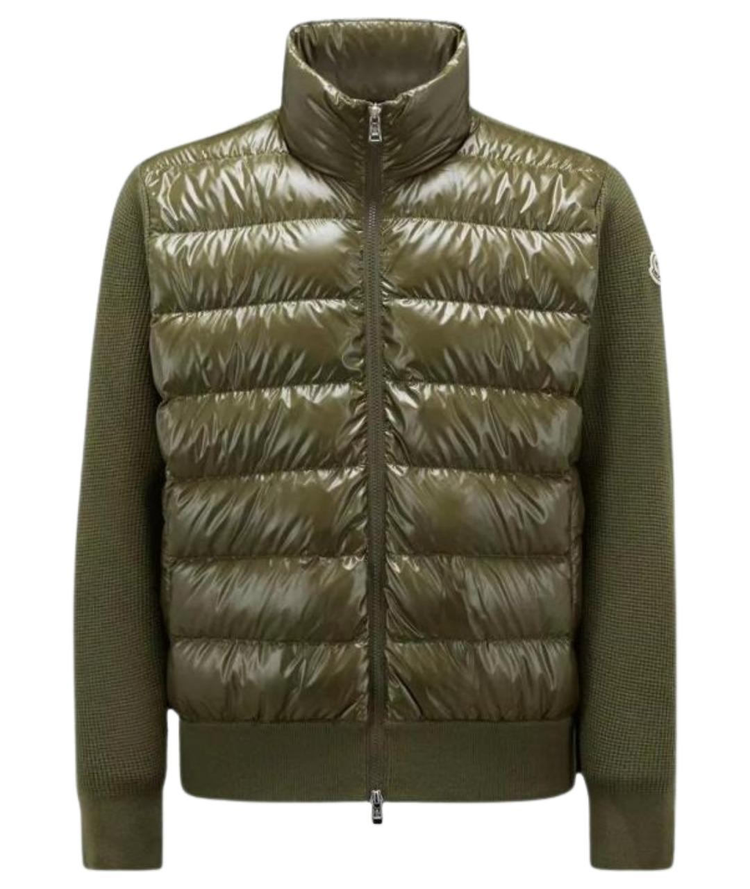 MONCLER Зеленый пуховик, фото 1