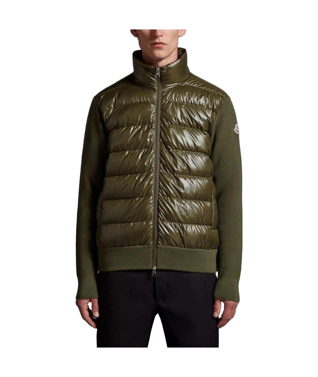 MONCLER Зеленый пуховик, фото 3