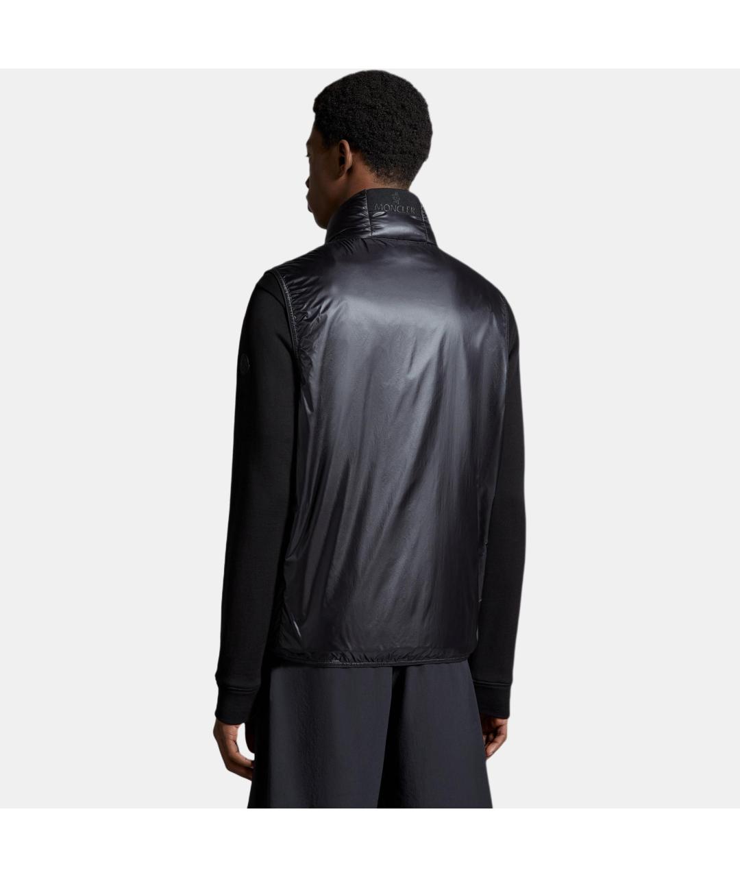 MONCLER Черный полиамидовый жилет, фото 2