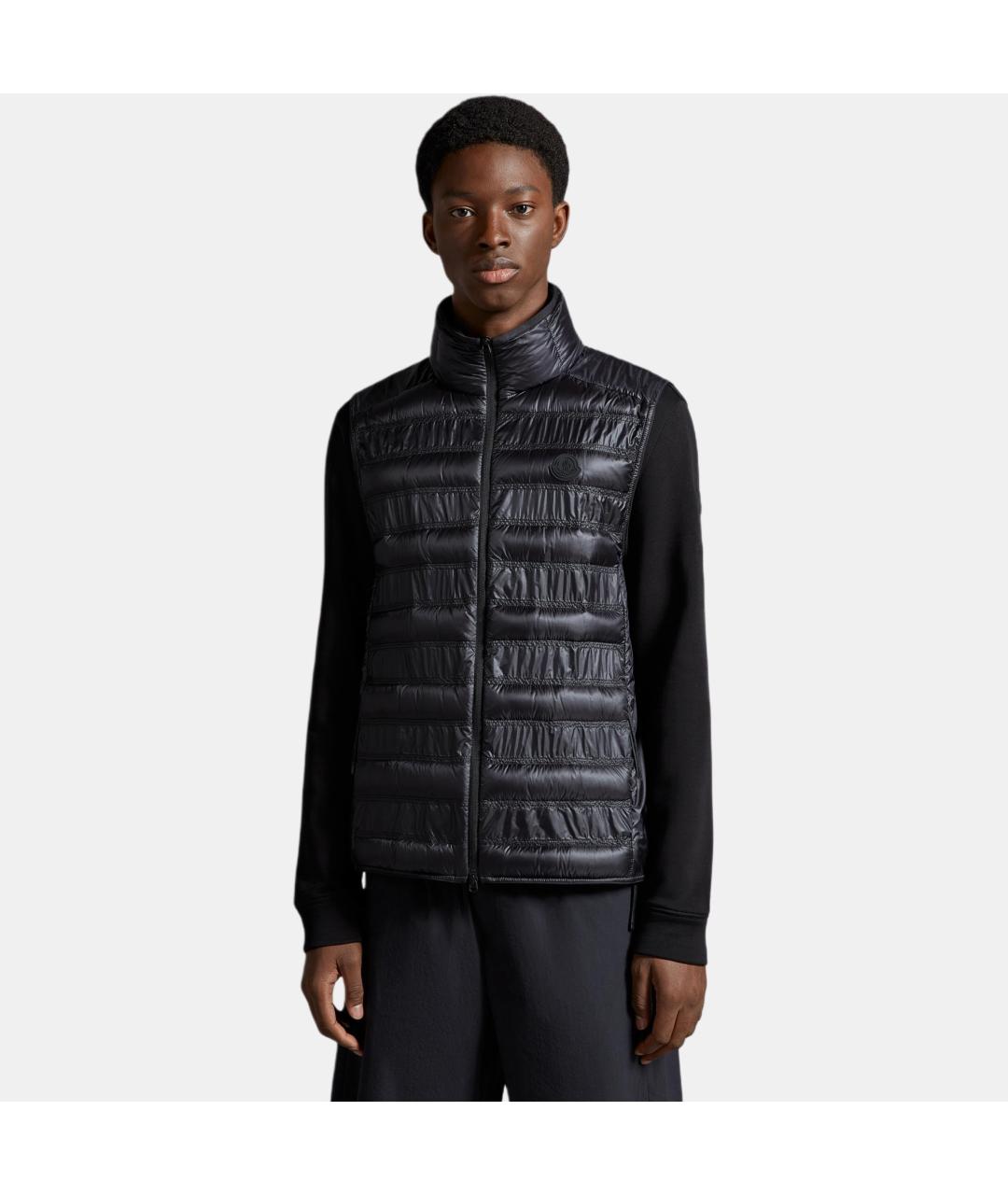 MONCLER Черный полиамидовый жилет, фото 3