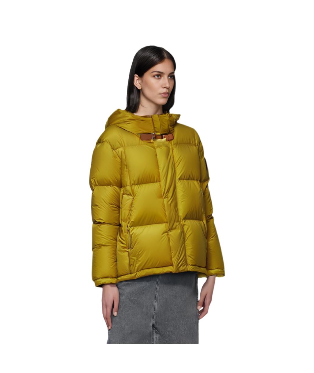 MONCLER Желтый пуховик, фото 5