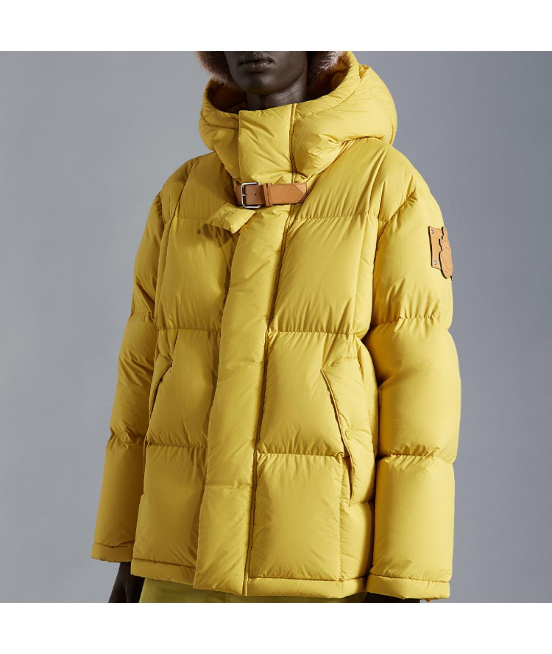 MONCLER Желтый пуховик, фото 4