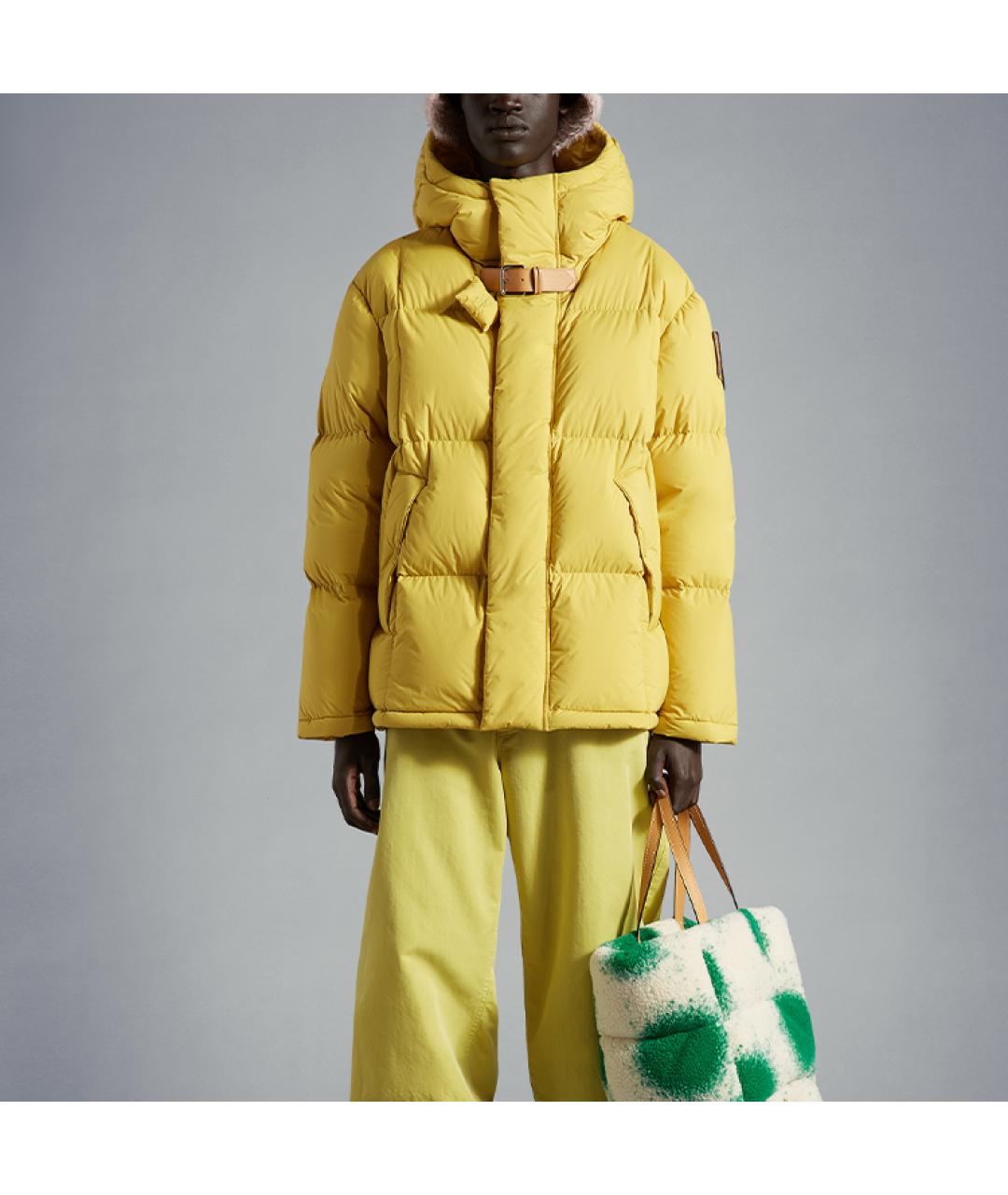 MONCLER Желтый пуховик, фото 2