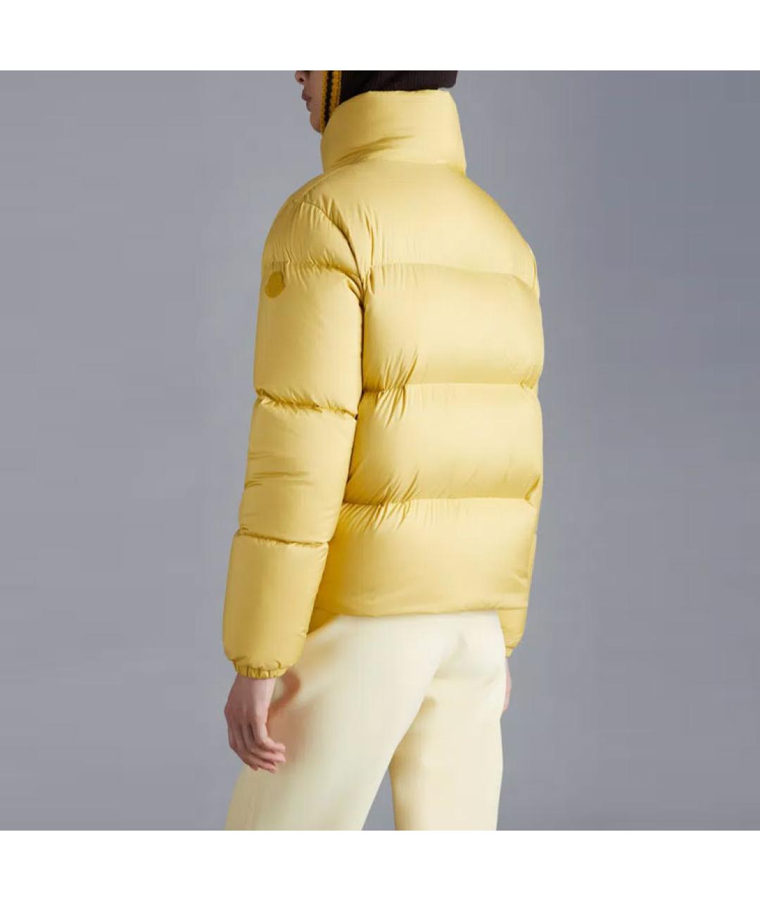 MONCLER Желтая полиамидовая куртка, фото 5