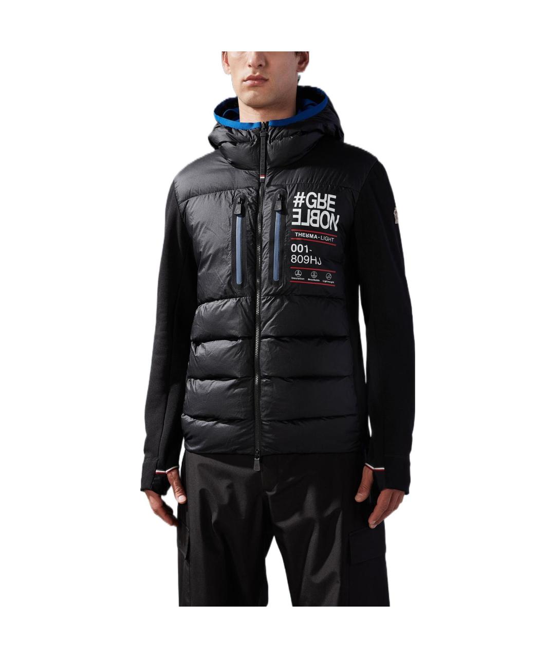 MONCLER Черный пуховик, фото 3