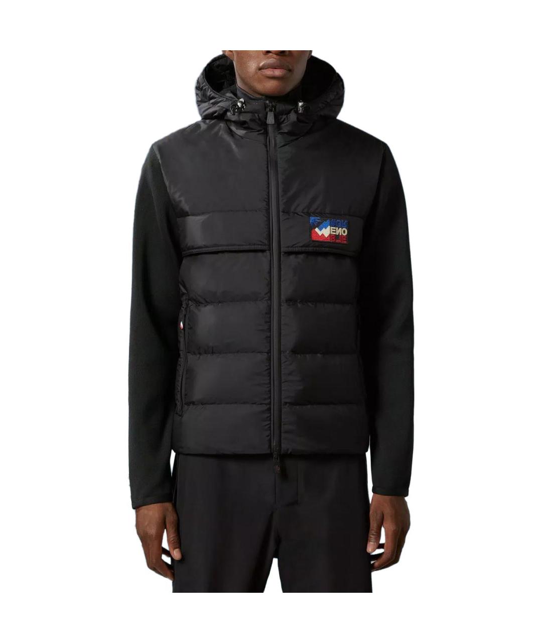MONCLER Черный пуховик, фото 2
