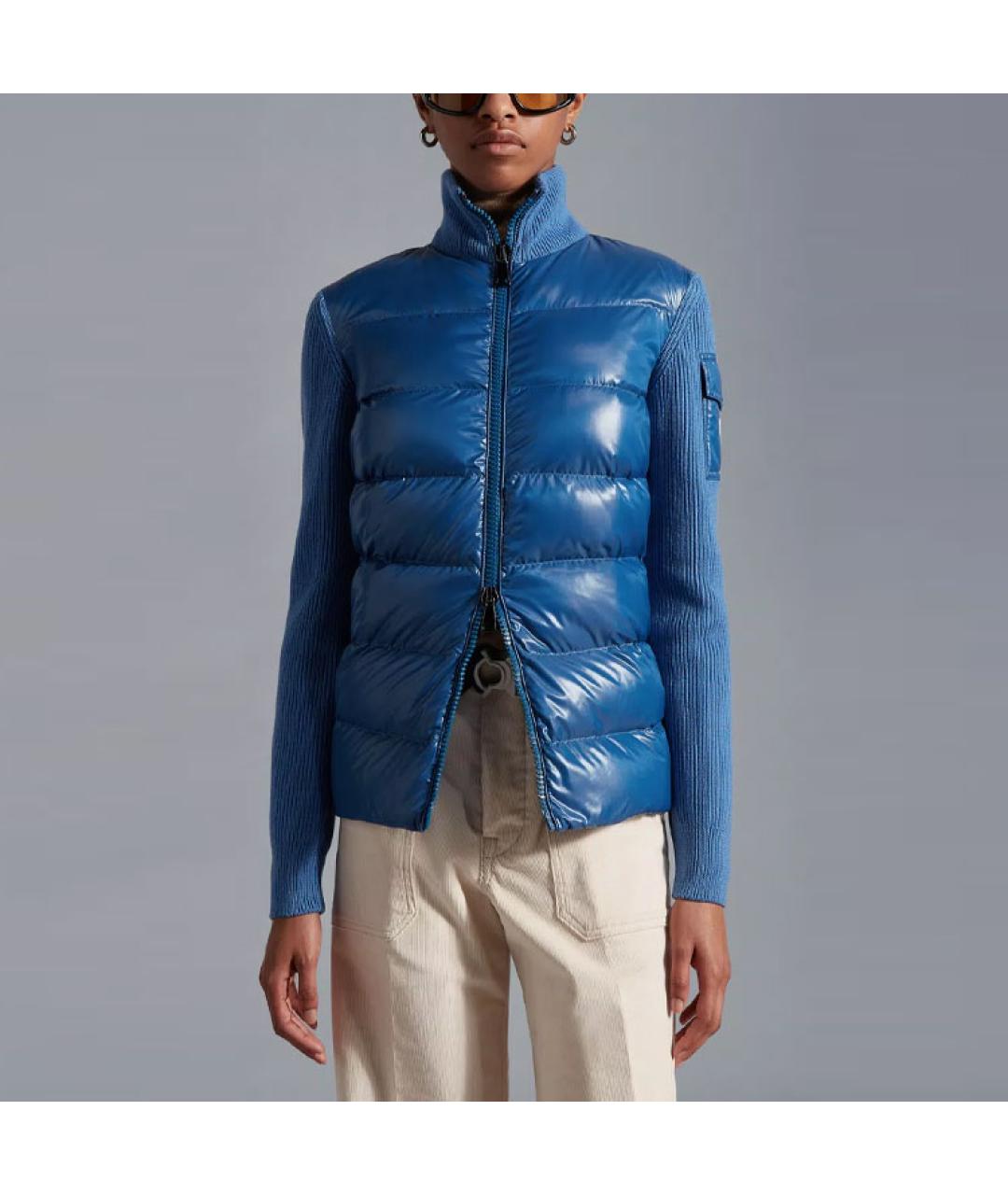 MONCLER Синий пуховик, фото 2