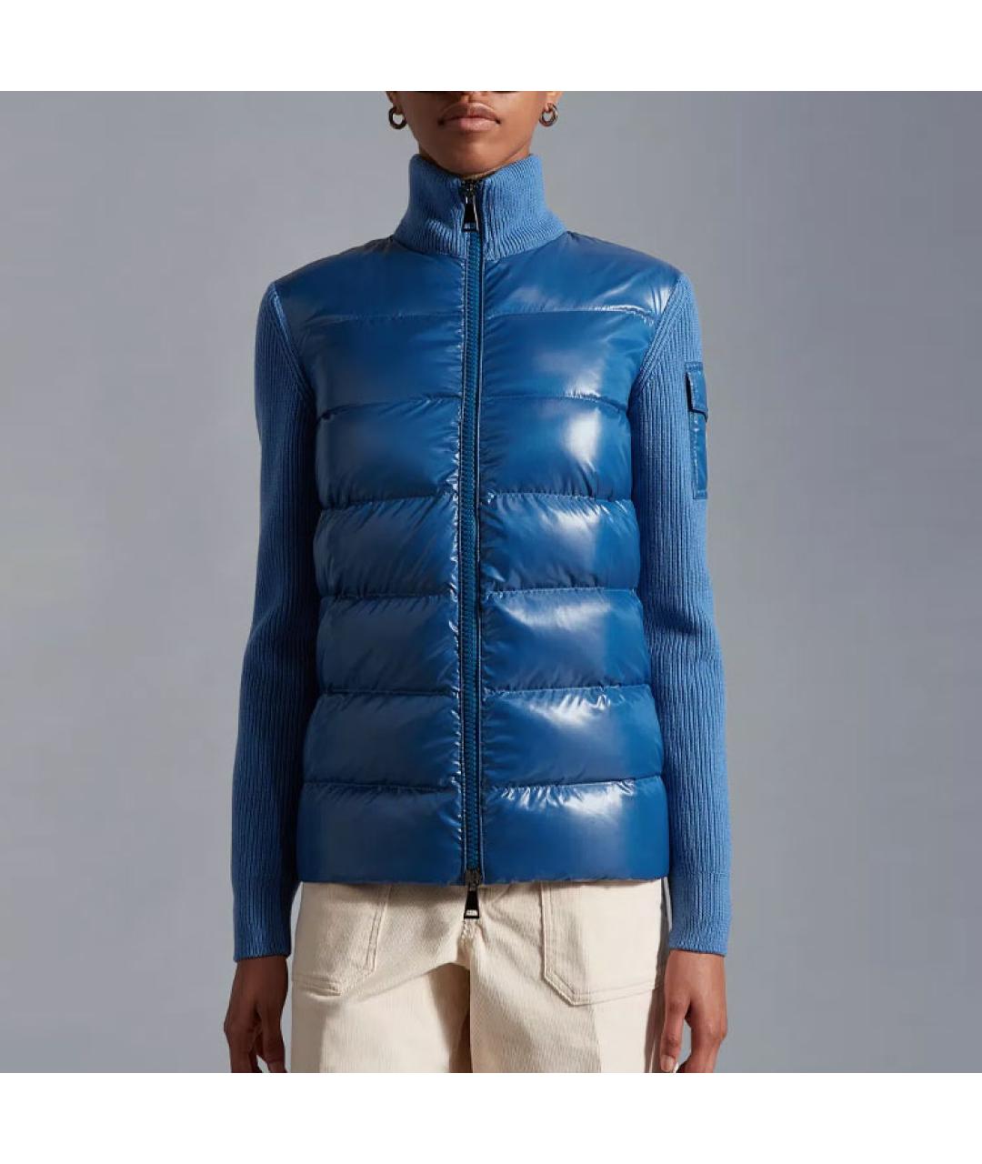 MONCLER Синий пуховик, фото 4