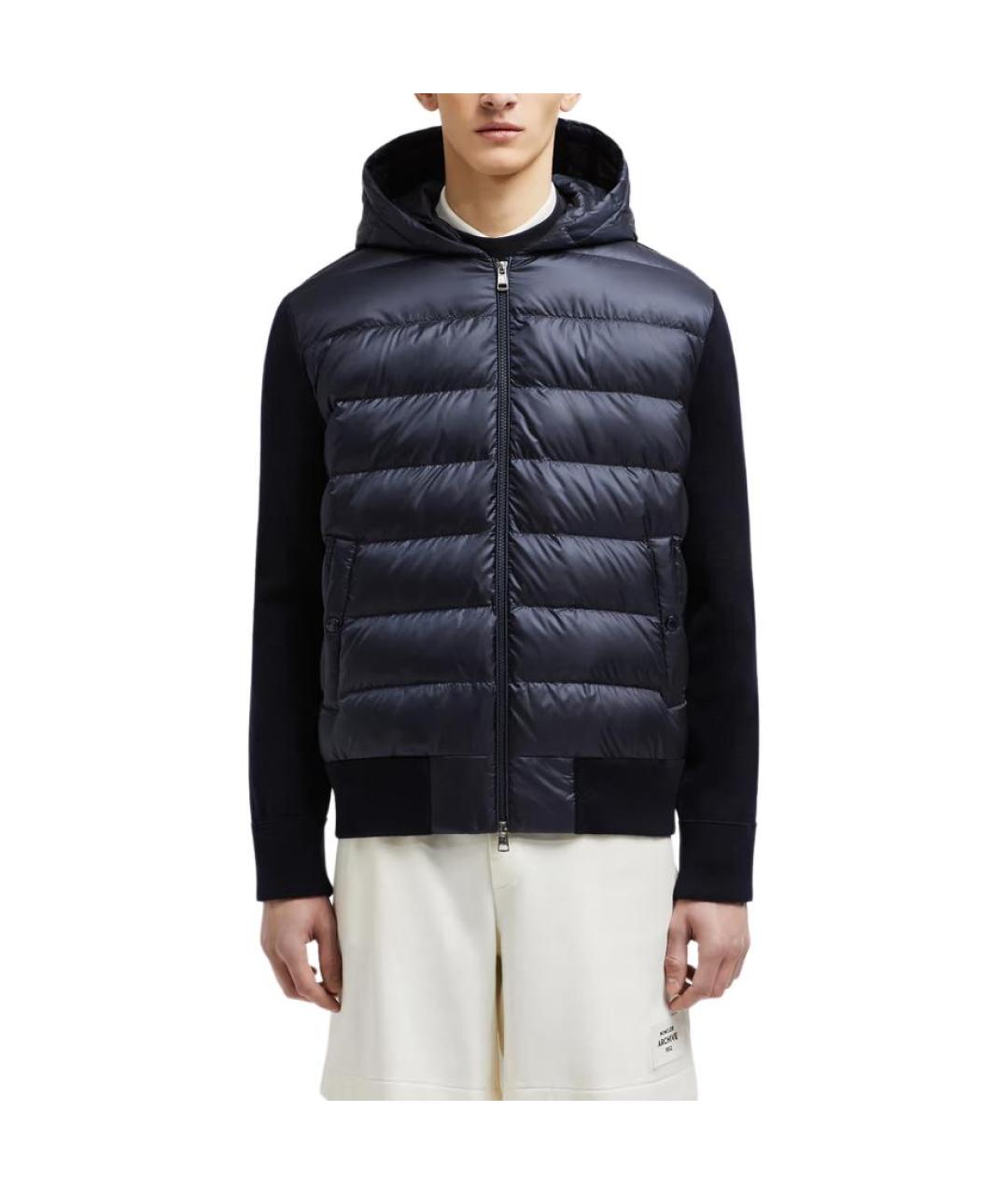 MONCLER Темно-синий пуховик, фото 2