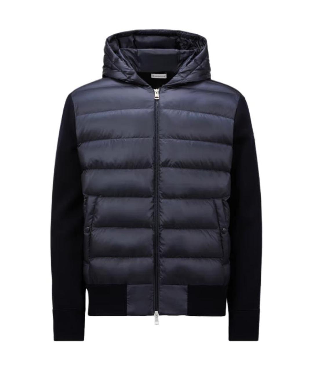 MONCLER Темно-синий пуховик, фото 1