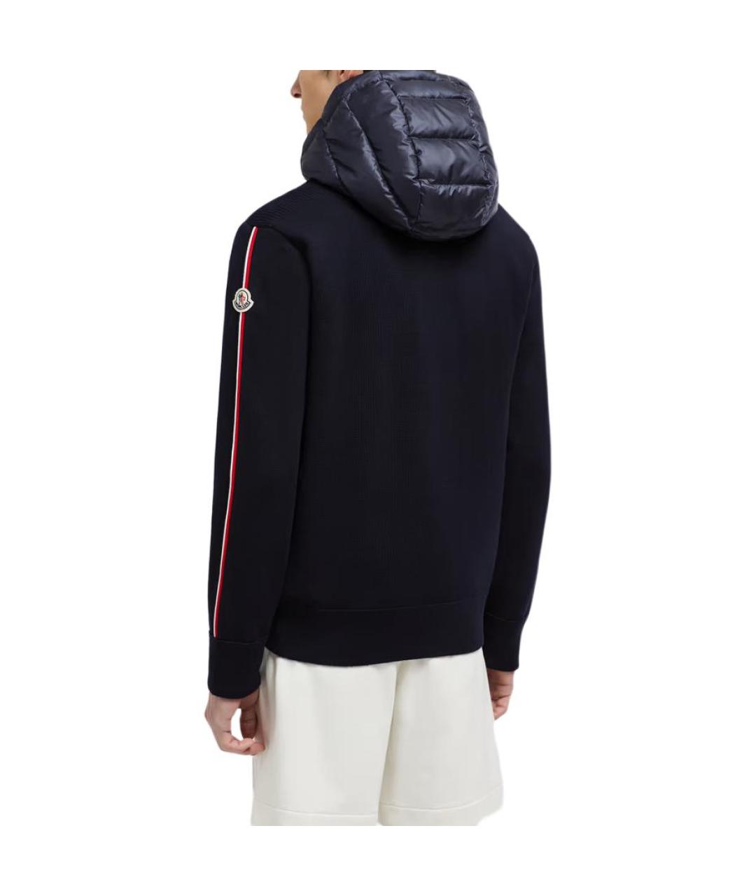 MONCLER Темно-синий пуховик, фото 3