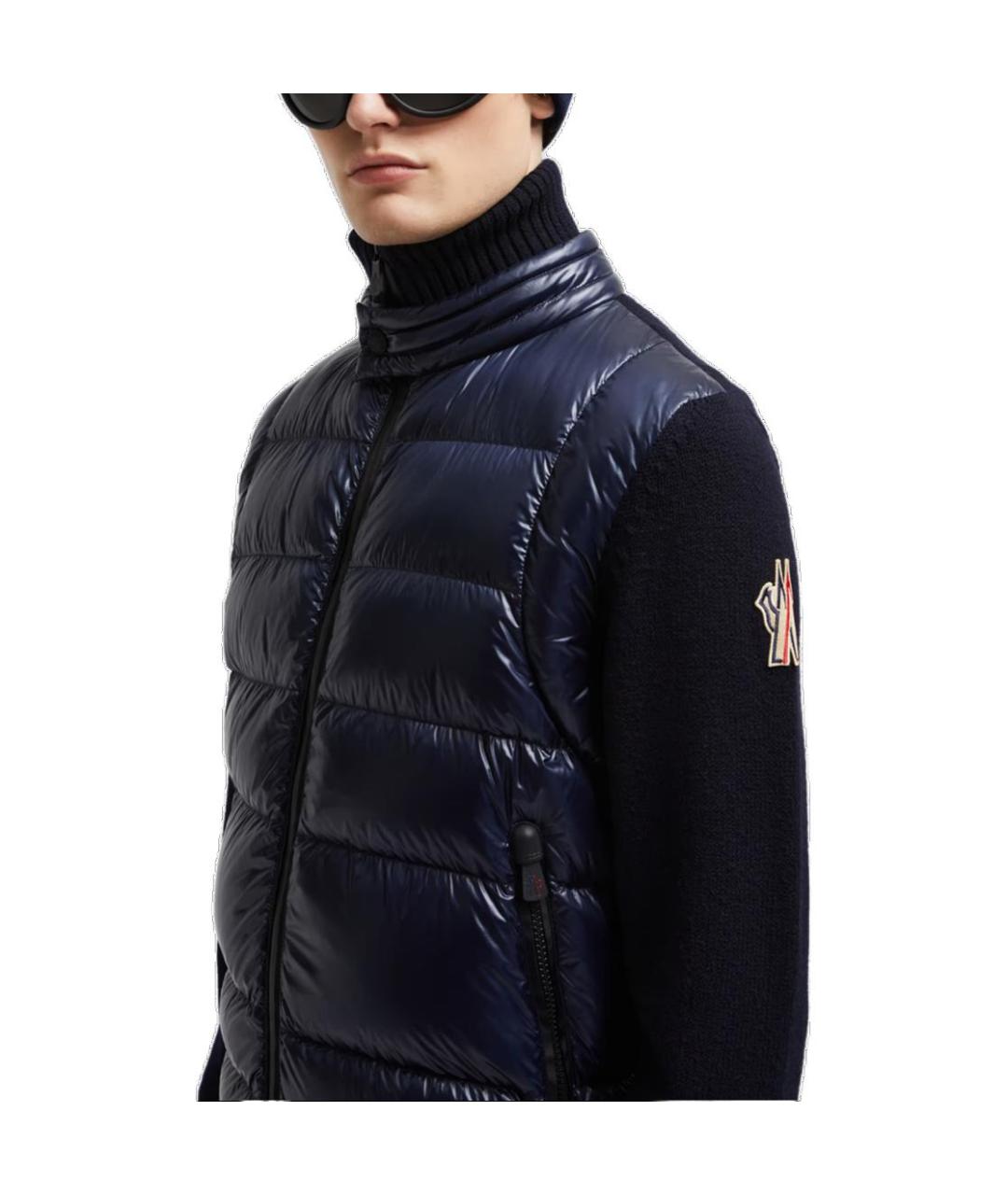 MONCLER Темно-синий пуховик, фото 5