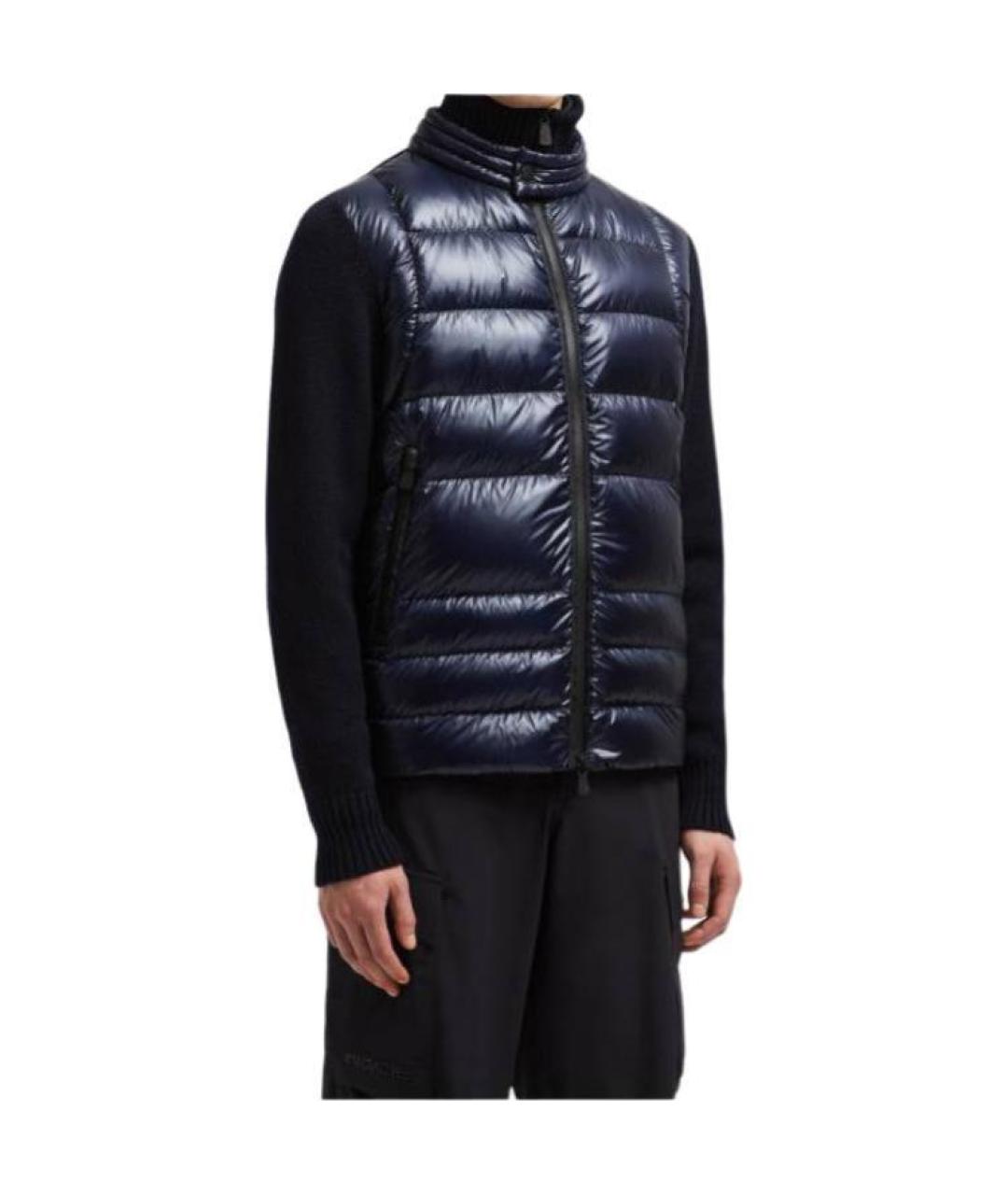 MONCLER Темно-синий пуховик, фото 2