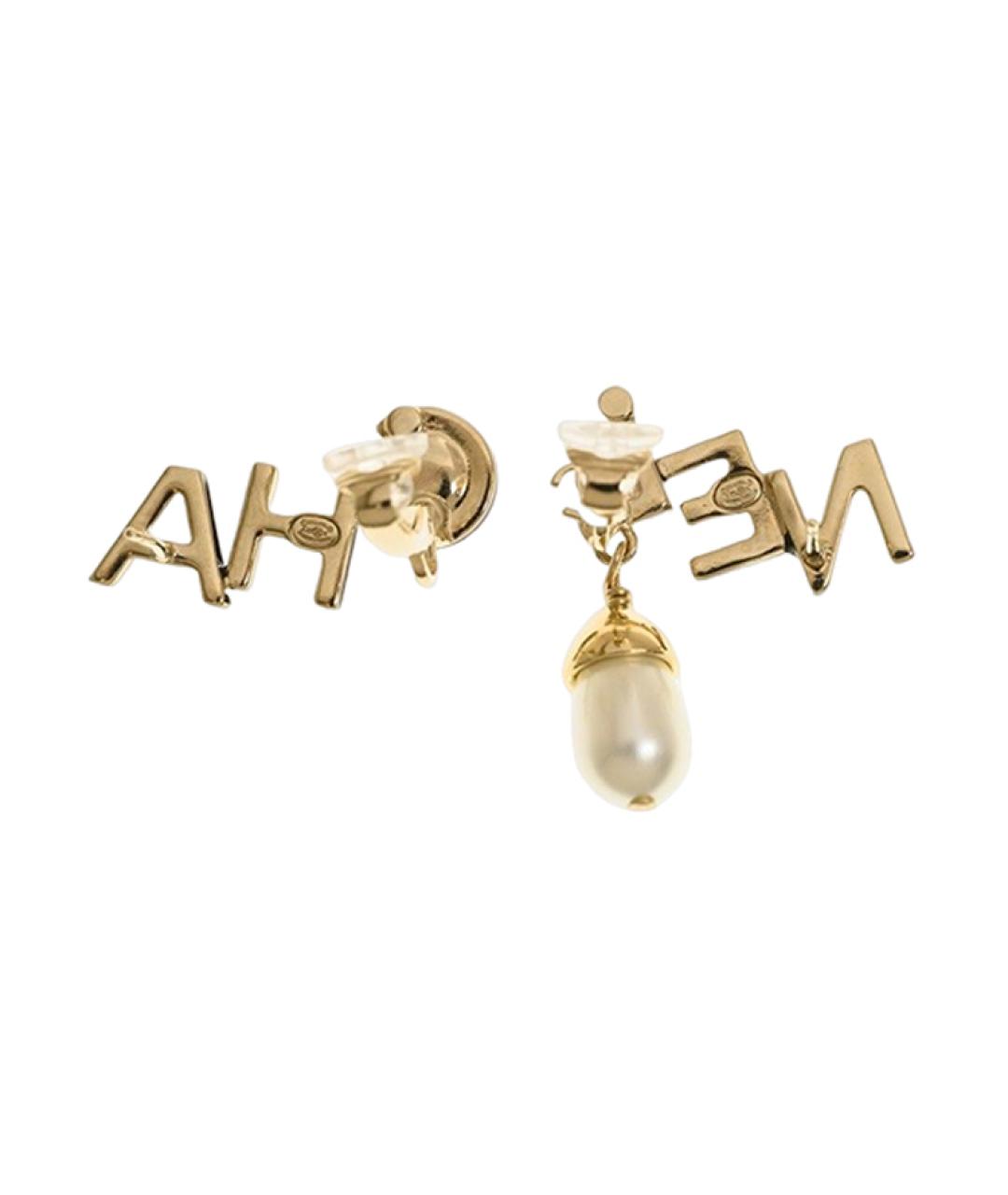 CHANEL Золотые серьги, фото 3