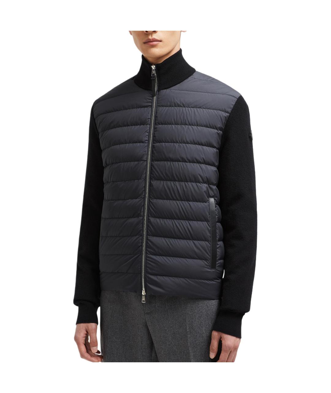 MONCLER Черный пуховик, фото 4