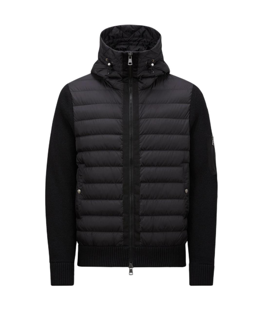 MONCLER Черный пуховик, фото 1