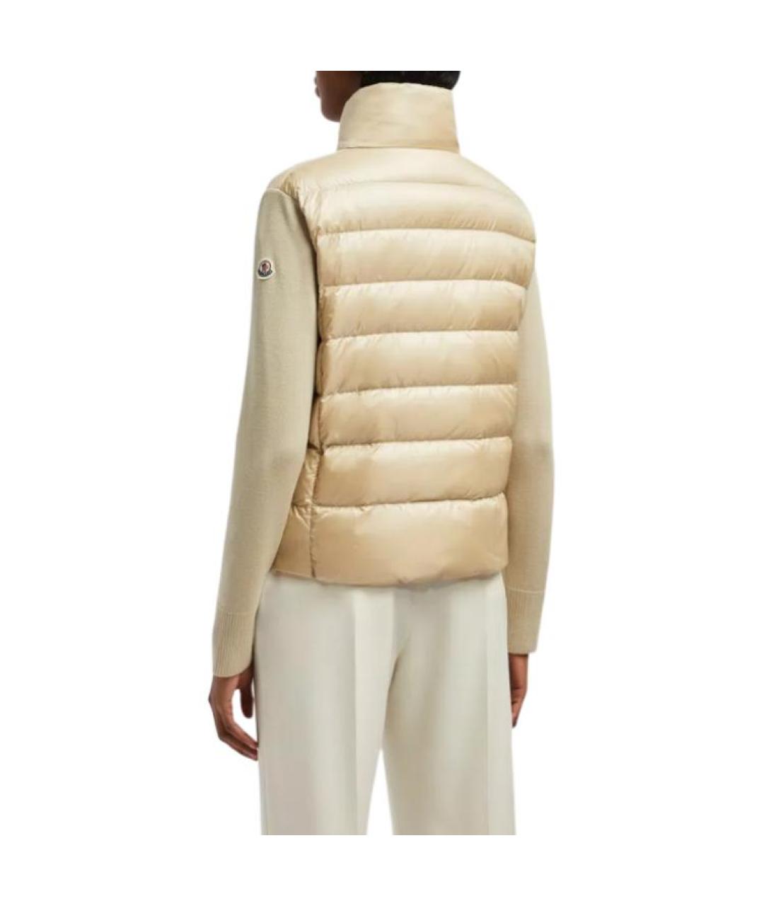 MONCLER Бежевый пуховик, фото 3
