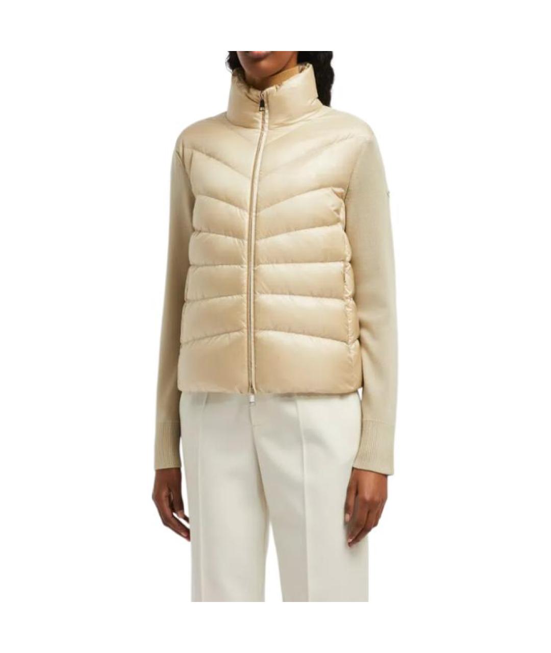 MONCLER Бежевый пуховик, фото 4