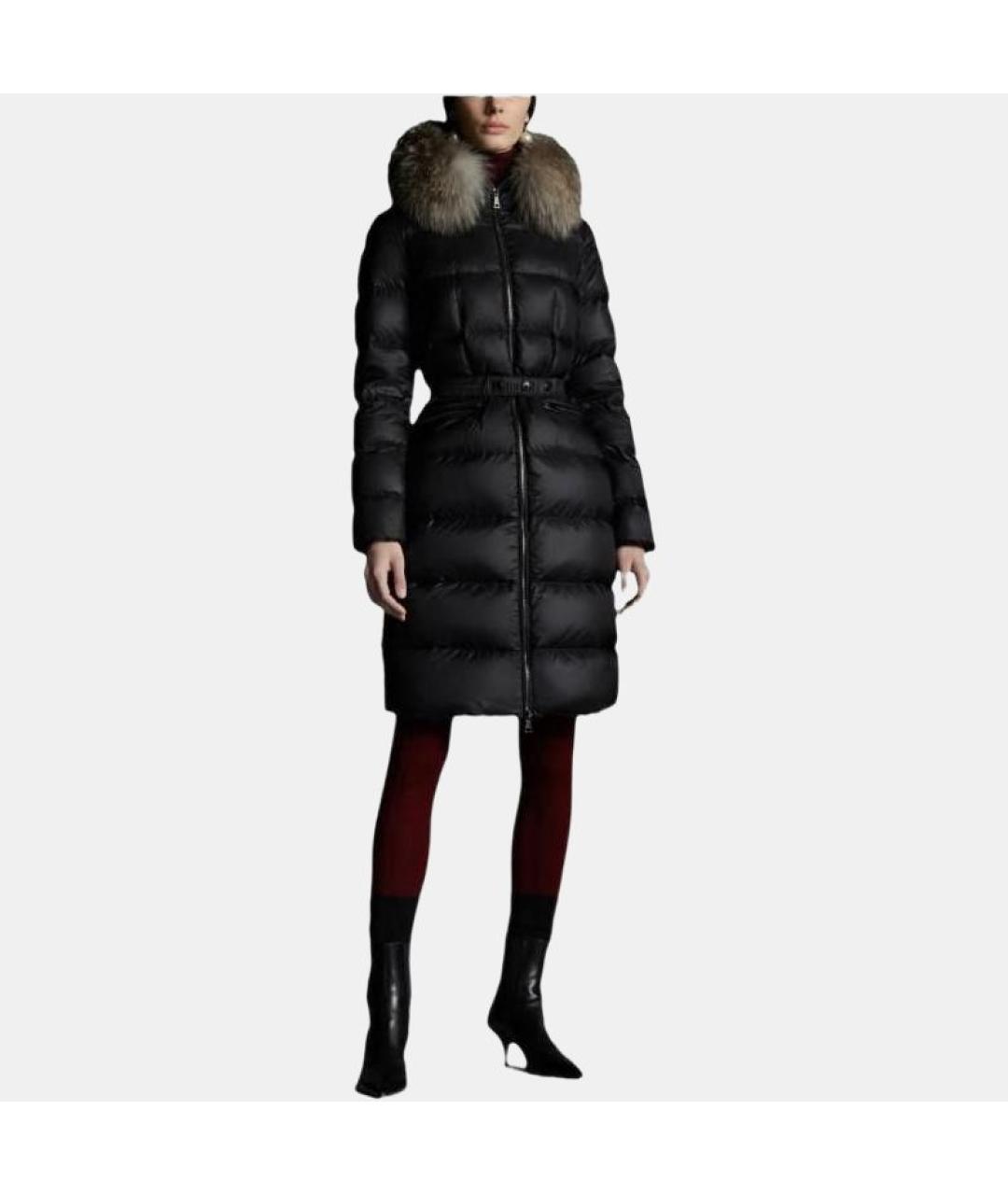 MONCLER Черный пуховик, фото 4