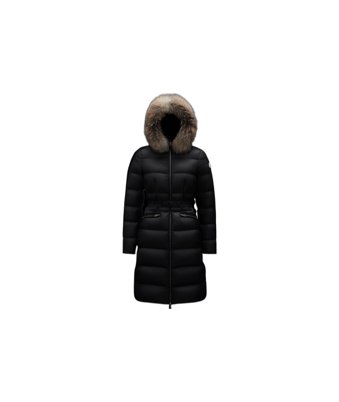 MONCLER Черный пуховик, фото 1