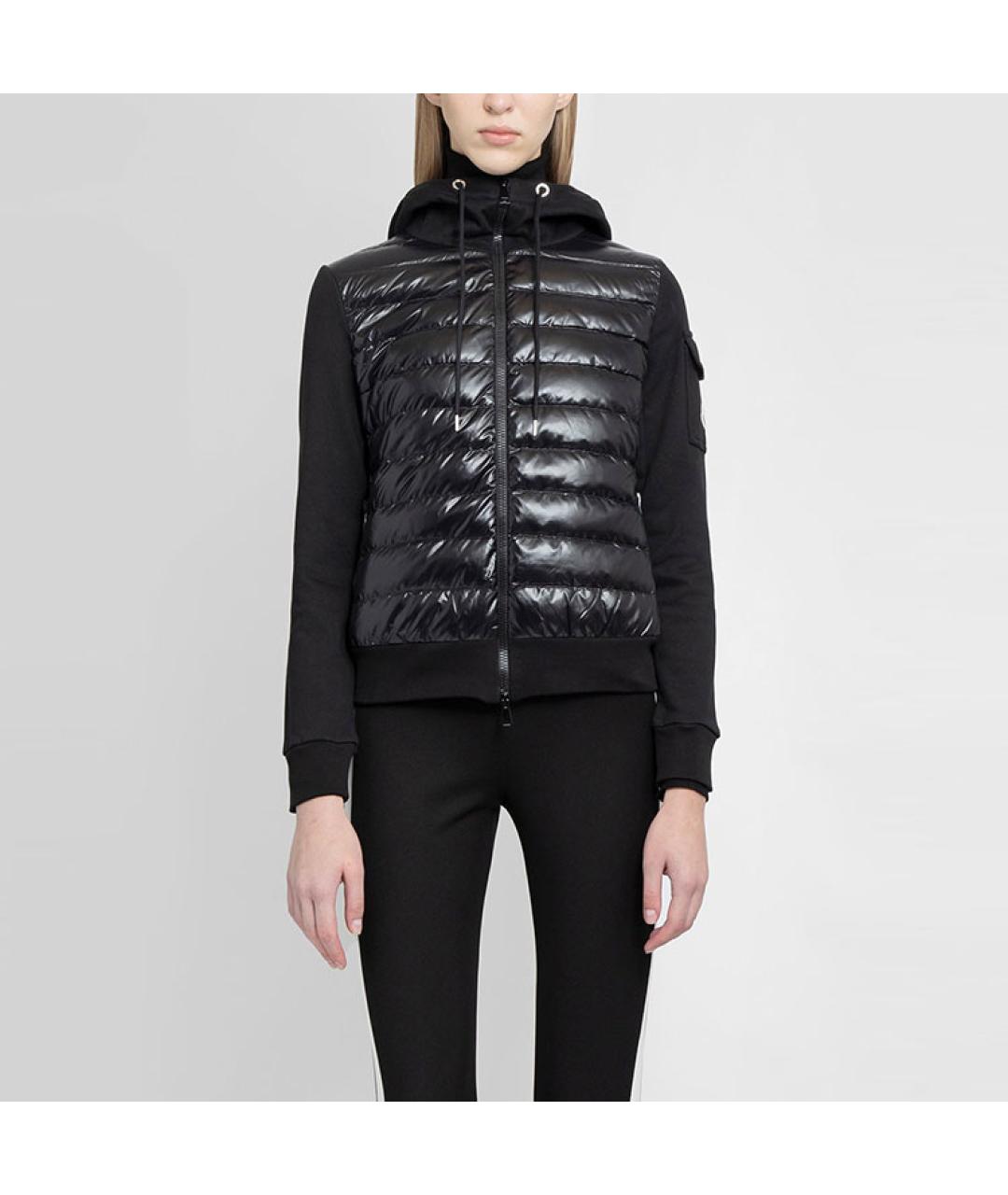 MONCLER Черный пуховик, фото 3