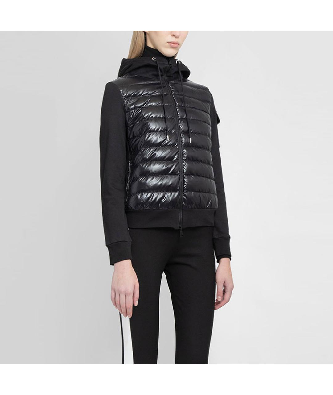 MONCLER Черный пуховик, фото 5