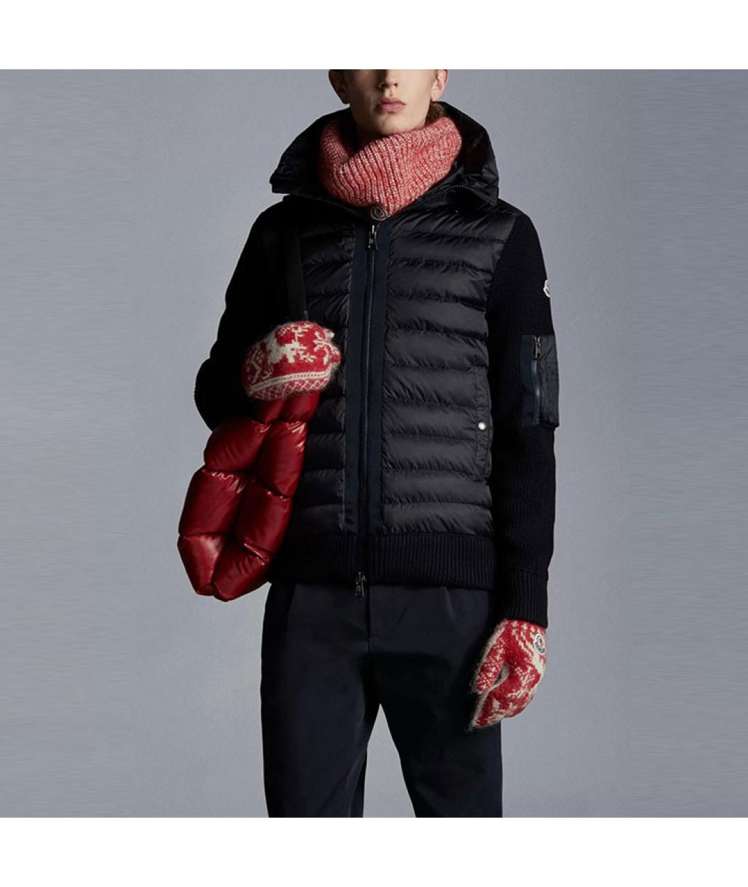 MONCLER Темно-синий пуховик, фото 2